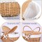 Picnic Basket with Lid and Handle Sturdy Woven Body with Washable Lining
